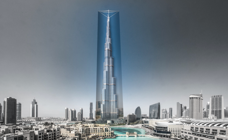 Illustration for article titled A proposal to wrap the world's tallest building in a reflective fabric